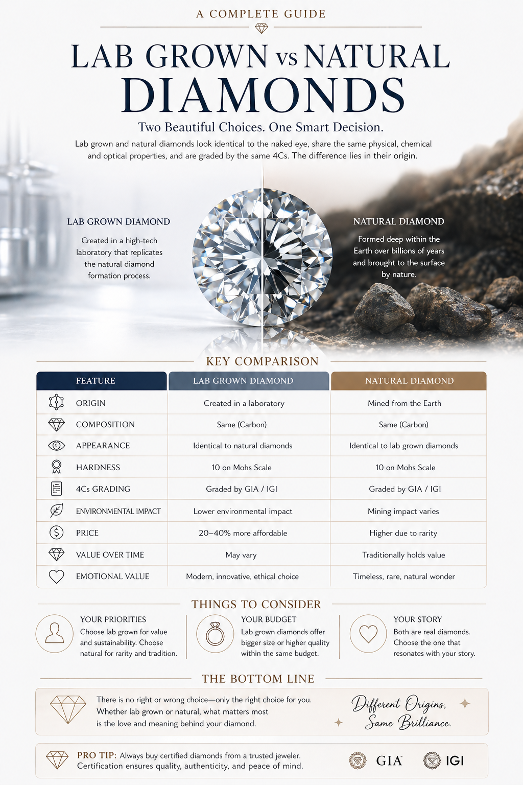 Lab Grown vs Natural Diamonds