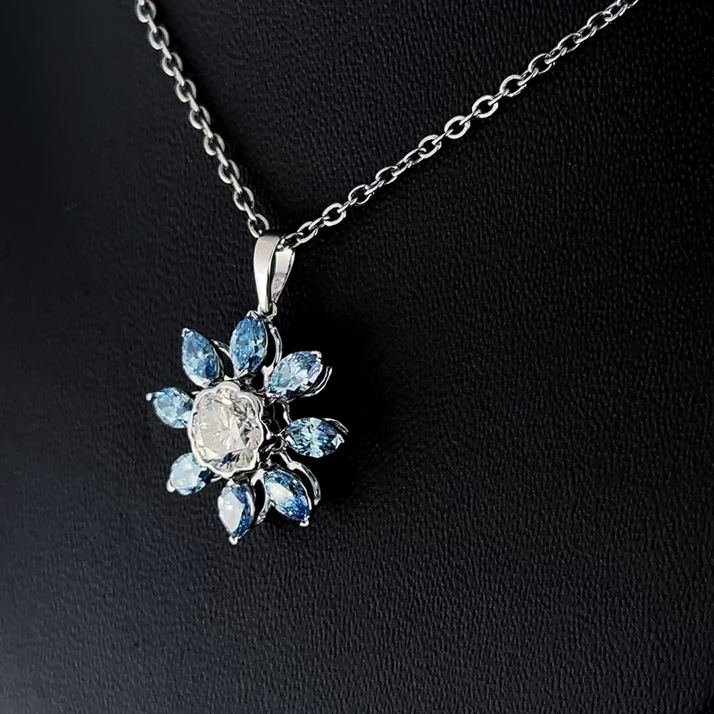 14k White Gold Diamonds Pendant 1.21 Carat