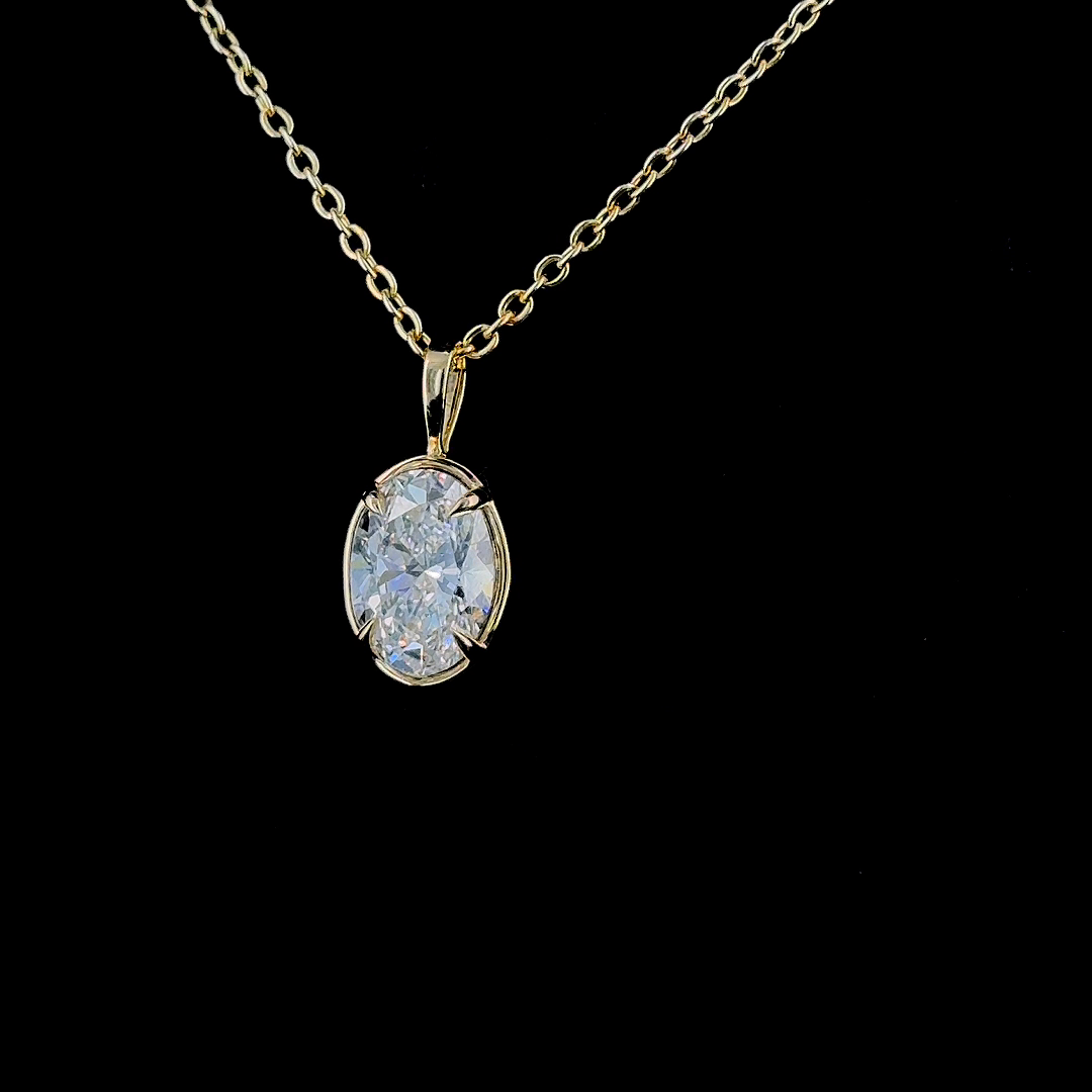 14k Yellow Gold Diamonds Pendant 1 Carat