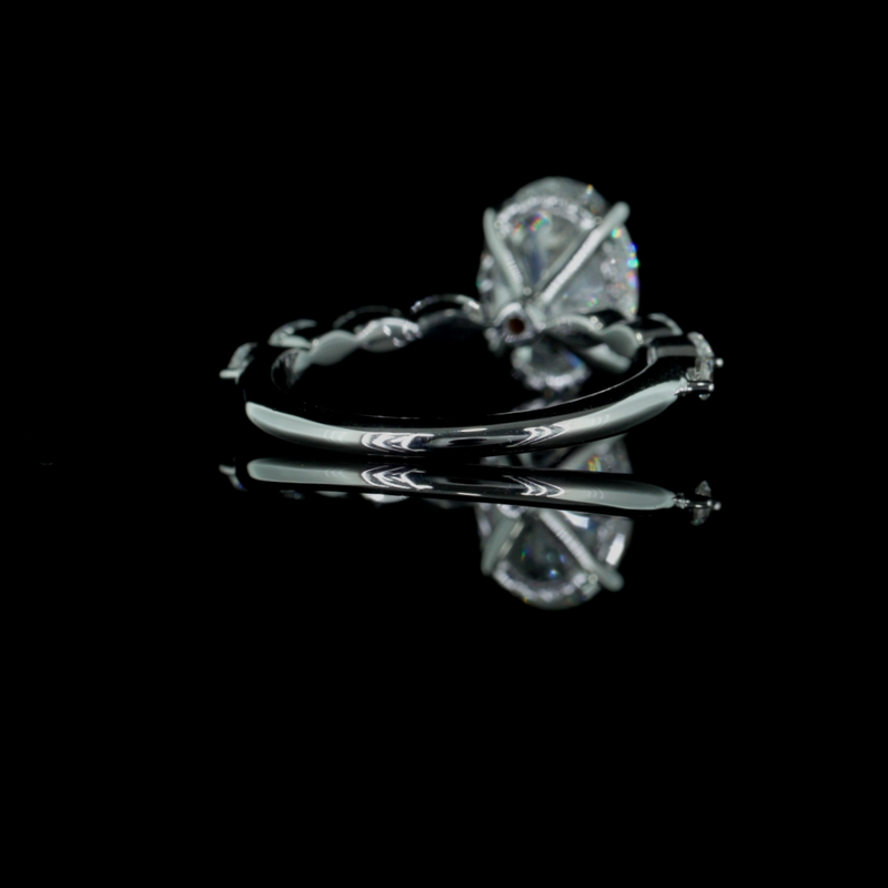 14 K Yellow Gold Engagement Ring Lab Grown Diamond VS1  D 1.96 Carats